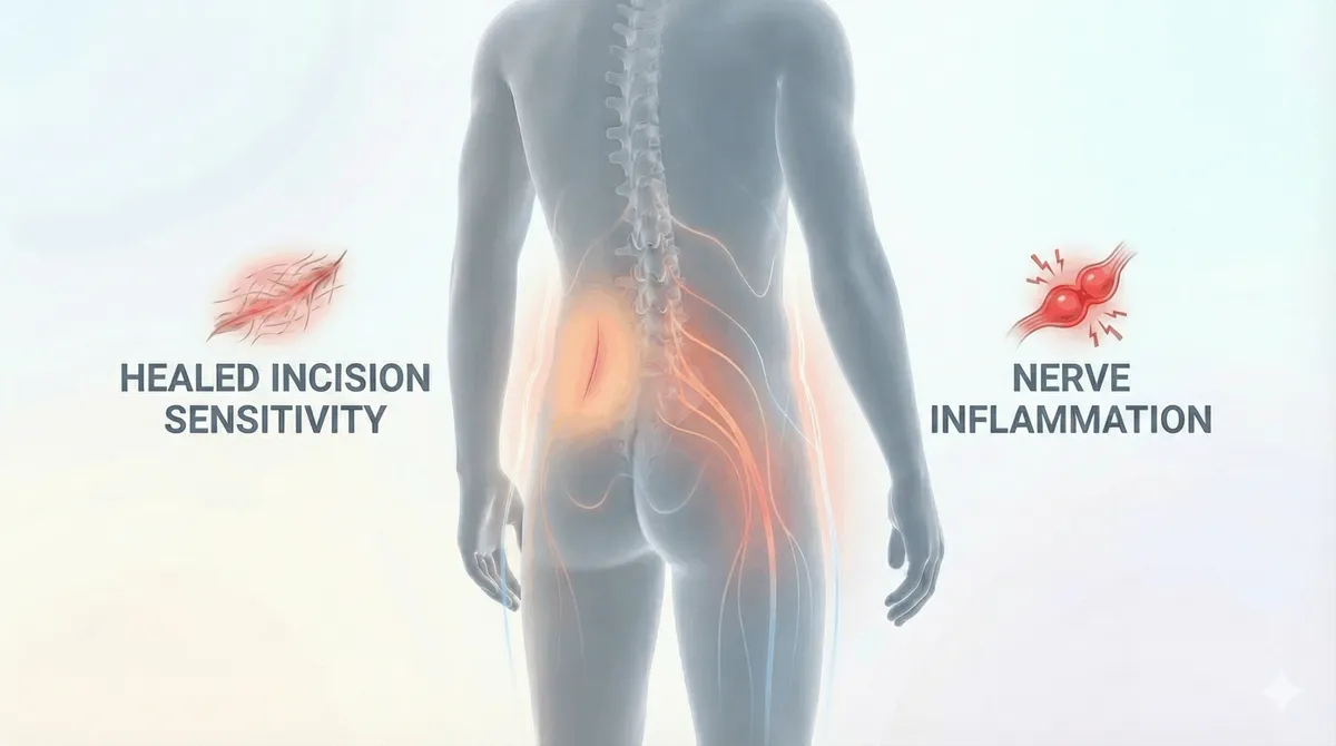 Patient discussing chronic pain after surgery with a pain specialist